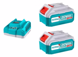 Kit 2 Baterias 20v Y Cargador Rapido 4ah Industrial Total