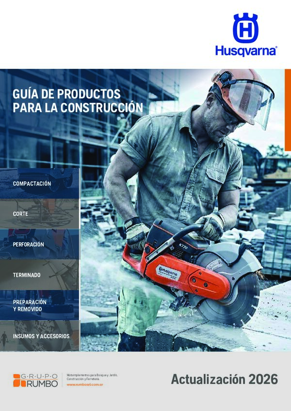 Portada del catálogo Husqvarna Construccion 2026